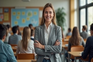 Funeral Ethics Trainer Standing Back of Her Class