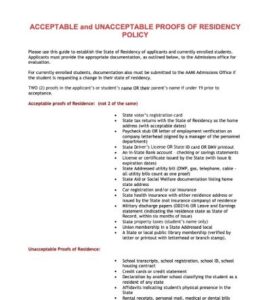 Proof of Residency