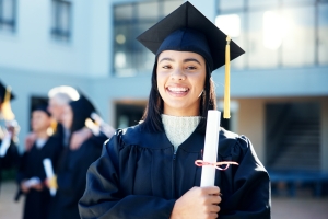 Happy Student with Accredited Mortuary Science Degree
