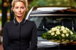 Young Funeral Director Overseeing Transportation and Pallbearer Selection
