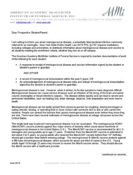 AAMI_Meningococcal_Response_Form