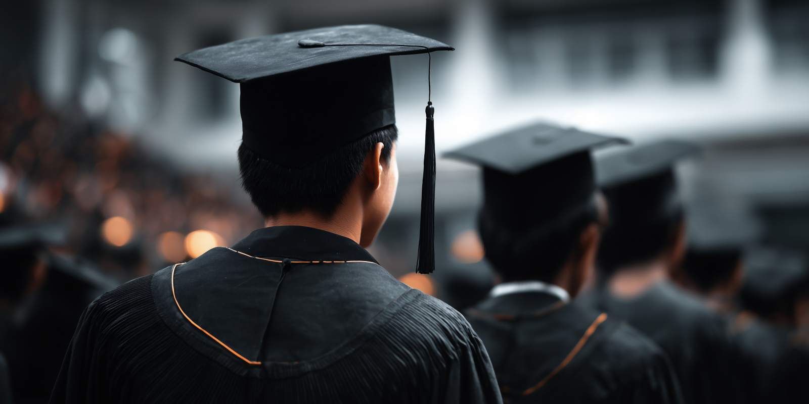 Mortuary Science Students in Caps and Gowns at Graduation Ceremony