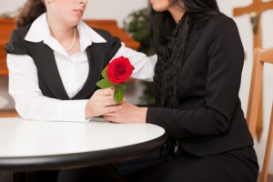 Mortician Comforting Client in Time of Loss