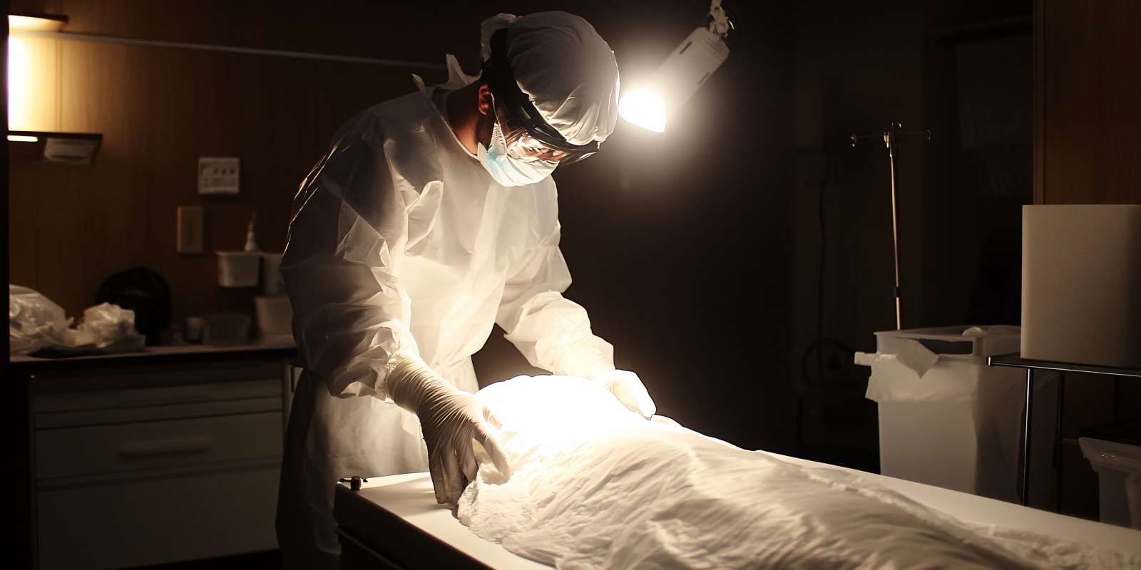 A Skilled Embalmer Carefully Preparing a Body