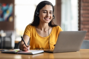 Girl Attending Online Classes for Mortuary Science Degree